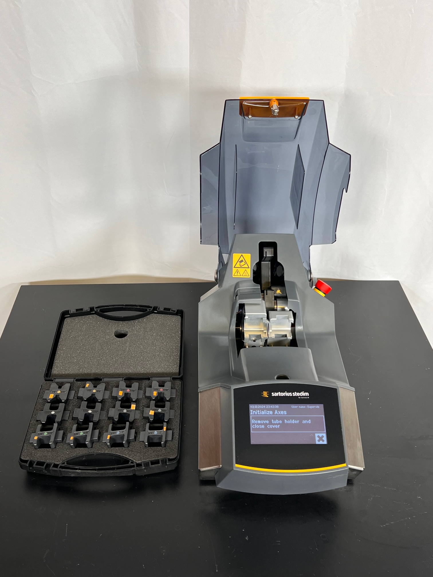 SARTORIUS TC BioWelder w/ 6 Sizes of Tube Holder & Blades - w/Emergency Stop - Tested Working 